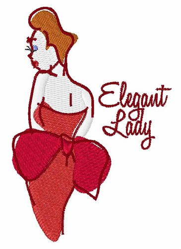 Elegant Lady Machine Embroidery Design