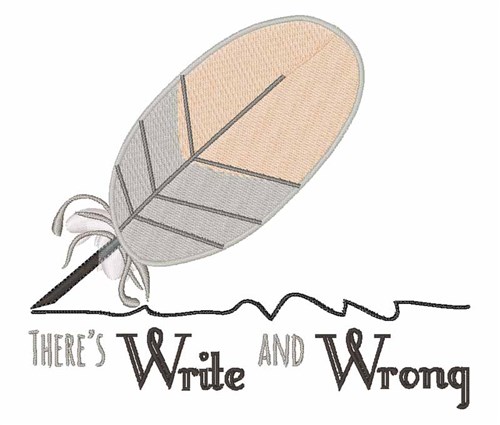 Write And Wrong Machine Embroidery Design