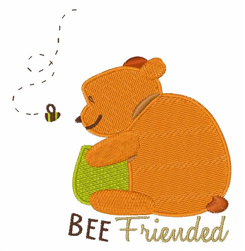 Bee Friended Machine Embroidery Design