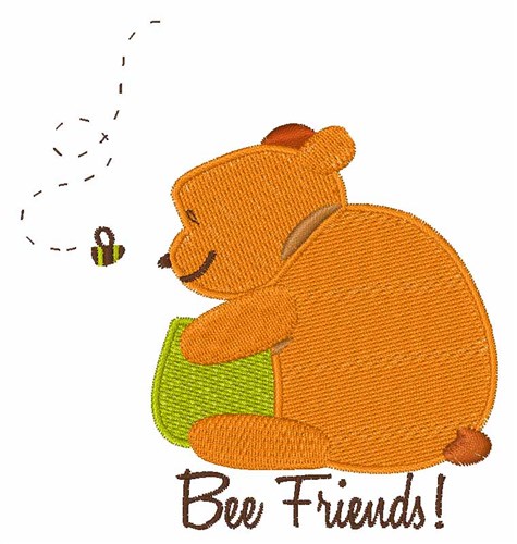 Bee Friends Machine Embroidery Design