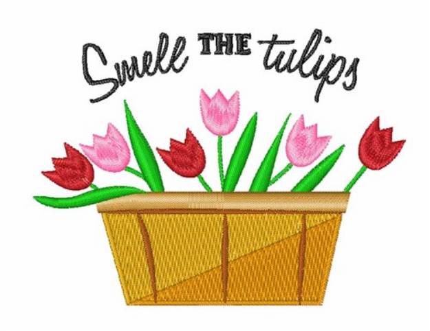 Picture of Smell The Tulips Machine Embroidery Design