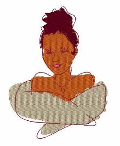 Picture of Elegant Lady Machine Embroidery Design