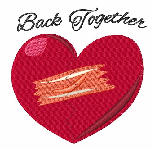 Back Together Machine Embroidery Design