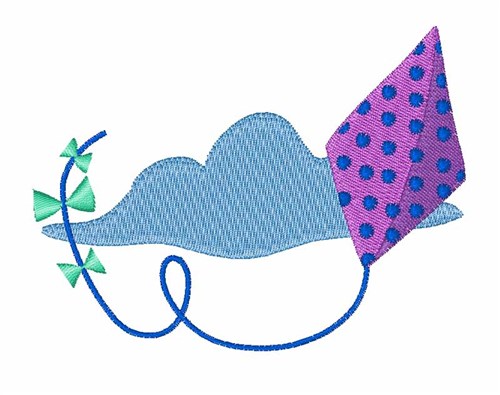 Kite In Cloud Machine Embroidery Design