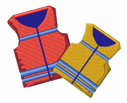 Life Jackets Machine Embroidery Design