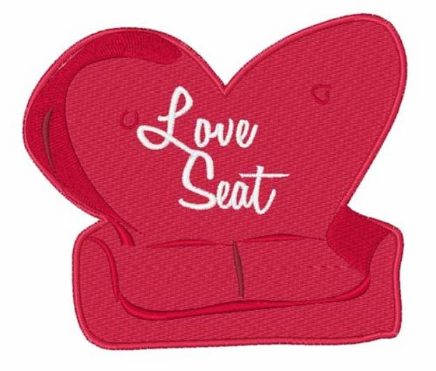 Picture of Love Seat Machine Embroidery Design