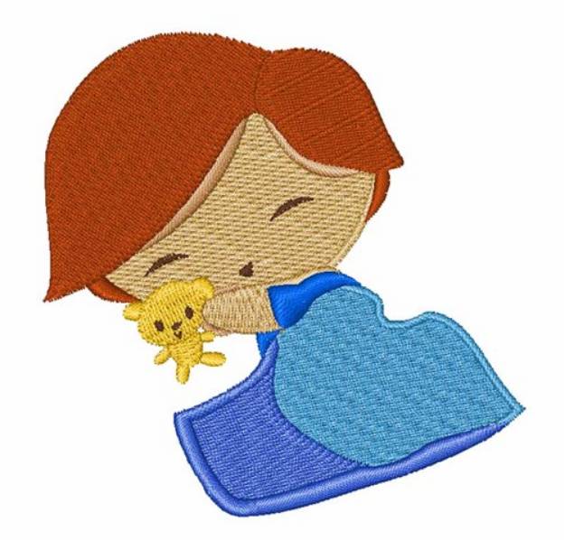 Picture of Sleepy Boy Machine Embroidery Design
