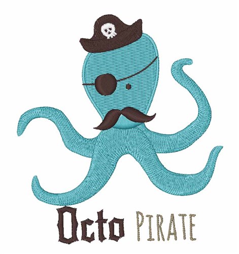 Octo Pirate Machine Embroidery Design