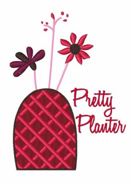 Picture of Pretty Planter Machine Embroidery Design
