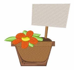 Picture of Flower Planter Machine Embroidery Design