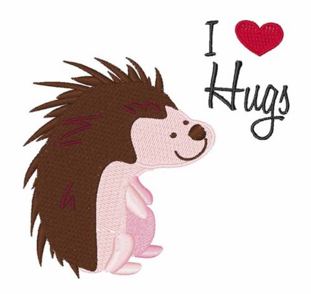 Picture of I Love Hugs Machine Embroidery Design