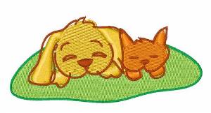 Picture of Cat & Dog Machine Embroidery Design