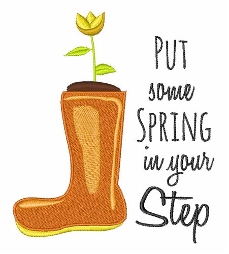 Spring In Step Machine Embroidery Design
