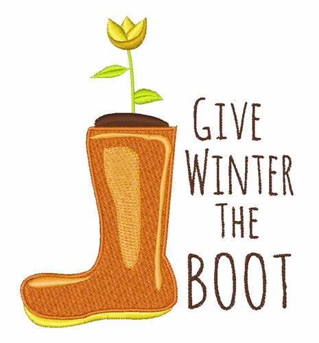 Winter The Boot Machine Embroidery Design