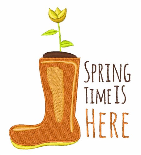 Spring Is Here Machine Embroidery Design