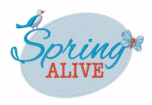 Spring Alive Machine Embroidery Design