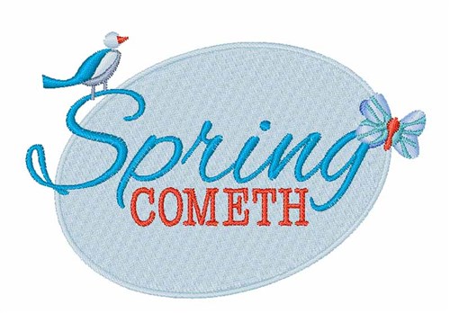 Spring Cometh Machine Embroidery Design