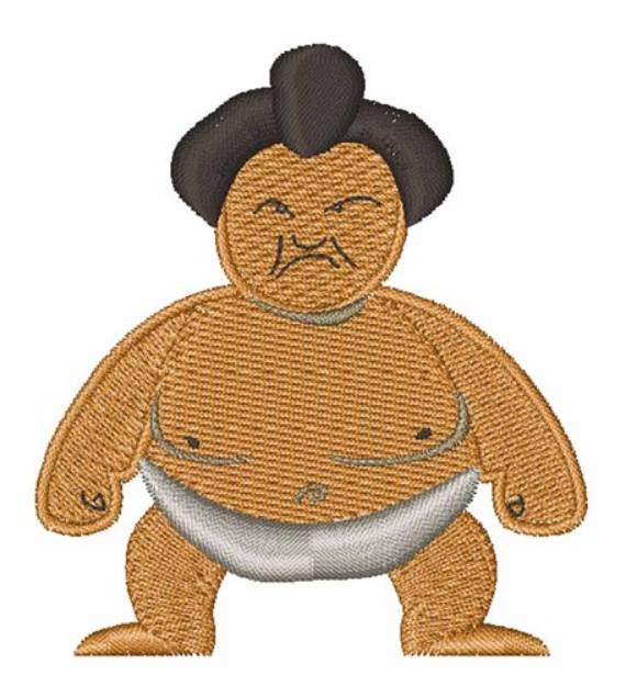 Picture of Sumo Wrestler Machine Embroidery Design