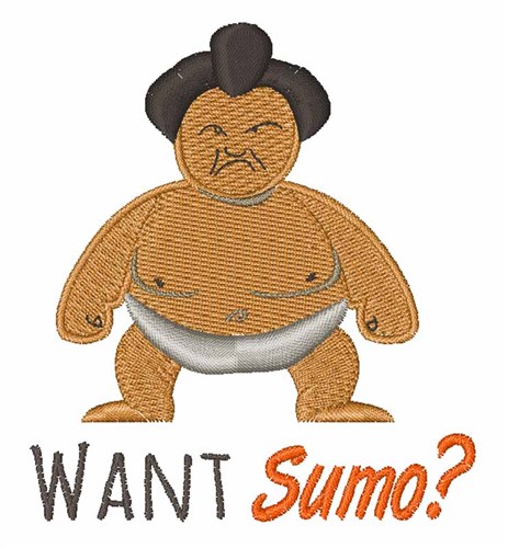 Want Sumo Machine Embroidery Design