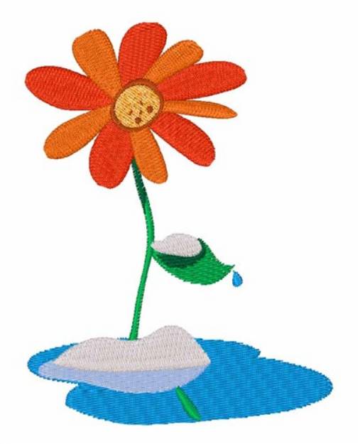 Picture of Snowy Flower Machine Embroidery Design