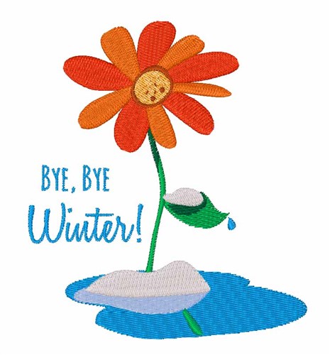 Bye Winter Machine Embroidery Design