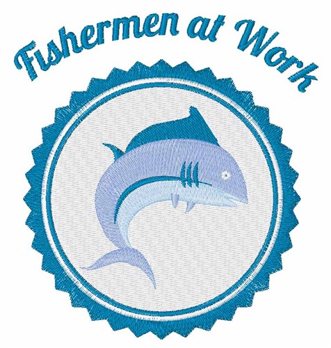 Fisherman At Work Machine Embroidery Design
