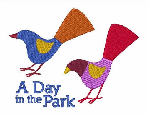 Day In Park Machine Embroidery Design