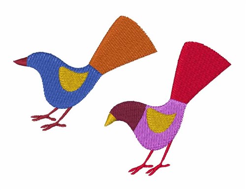 Two Birds Machine Embroidery Design