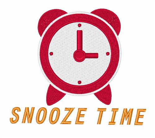 Snooze Time Machine Embroidery Design