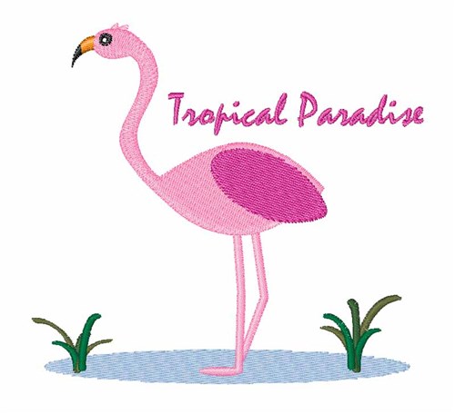 Tropical Paradise Machine Embroidery Design