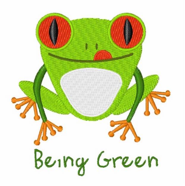 Picture of Being Green Machine Embroidery Design