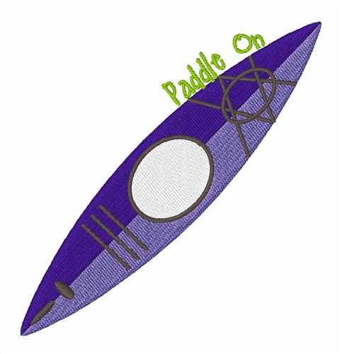 Paddle On Machine Embroidery Design