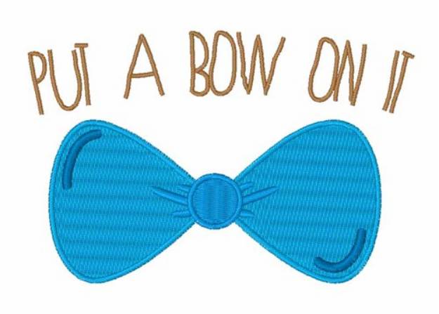 Picture of Bow On It Machine Embroidery Design
