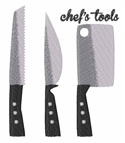 Chefs Tools Machine Embroidery Design