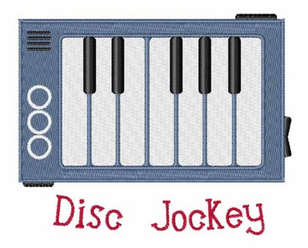 Picture of Disc Jockey Machine Embroidery Design