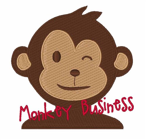 Monkey Business Machine Embroidery Design