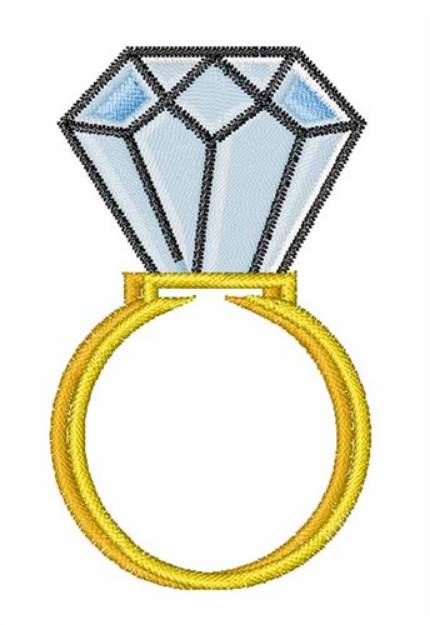Picture of Diamond Ring Machine Embroidery Design