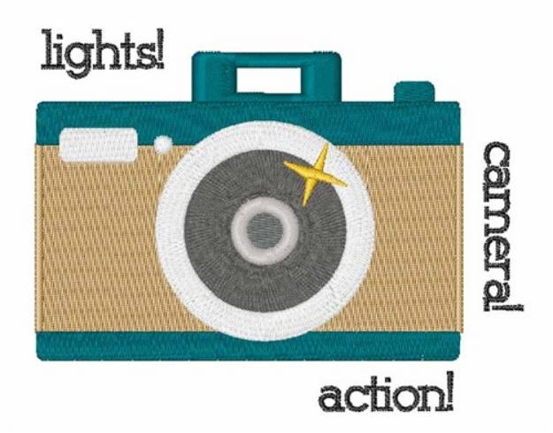 Picture of Lights Camera Action Machine Embroidery Design