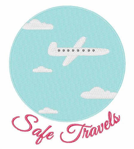 Safe Travels Machine Embroidery Design