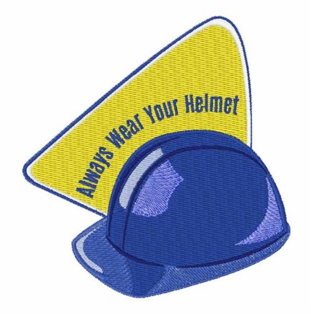 Picture of Wear Your Helmet Machine Embroidery Design