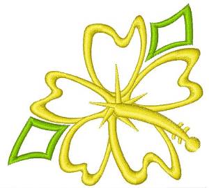 Picture of Flower Outline Machine Embroidery Design