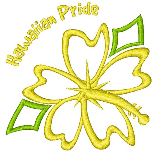 Hawaiian Pride Machine Embroidery Design