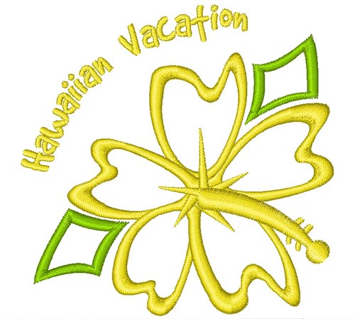 Hawaiian Vacation Machine Embroidery Design