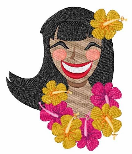 Picture of Hawaiian Girl Machine Embroidery Design