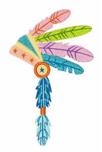 Picture of Indian Headress Machine Embroidery Design