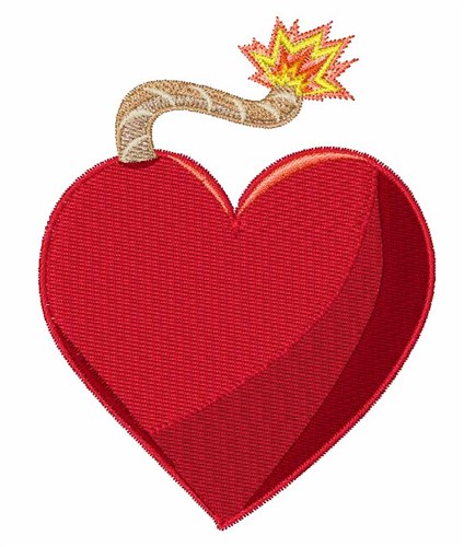 Exploding Heart Machine Embroidery Design