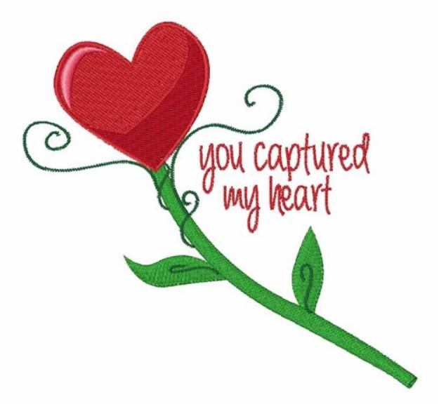 Picture of Captured My Heart Machine Embroidery Design