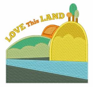 Picture of Love This Land Machine Embroidery Design