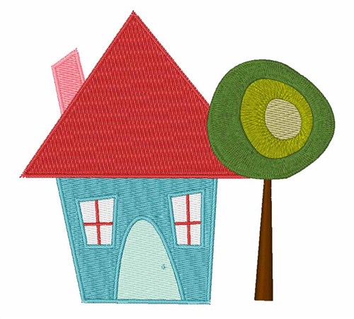 Little House Machine Embroidery Design