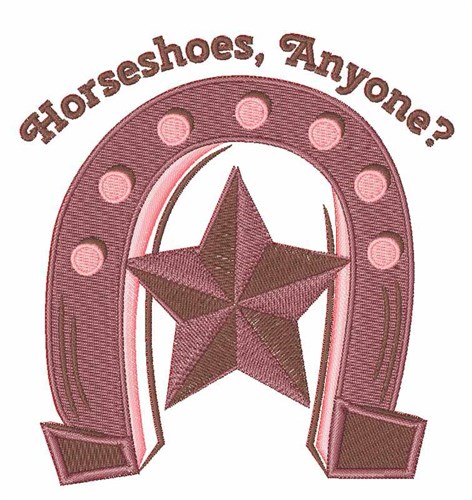 Horsehoes Anyone Machine Embroidery Design